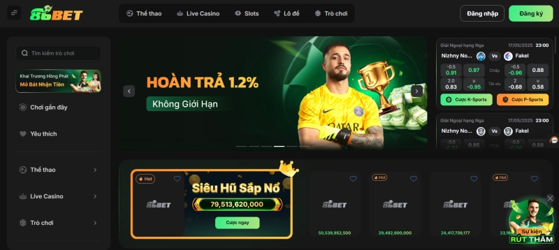 86Bet - Nhà cái đẳng cấp đến từ Châu Âu