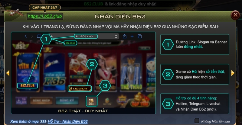 Những dấu hiệu nhận biết B52 Club giả mạo